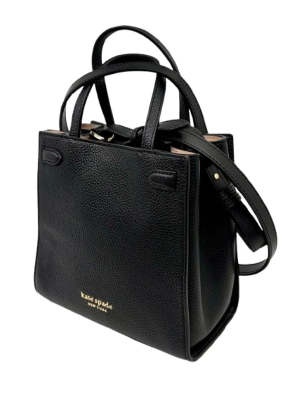KATE SPADE~Lane~Small Satchel Crossbody Bag~Black Pebbled Leather LIKE NEW